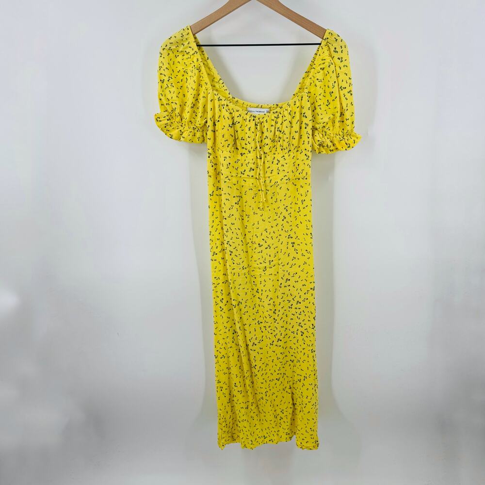 Faithfull the Brand Yellow Floral Midi Dress